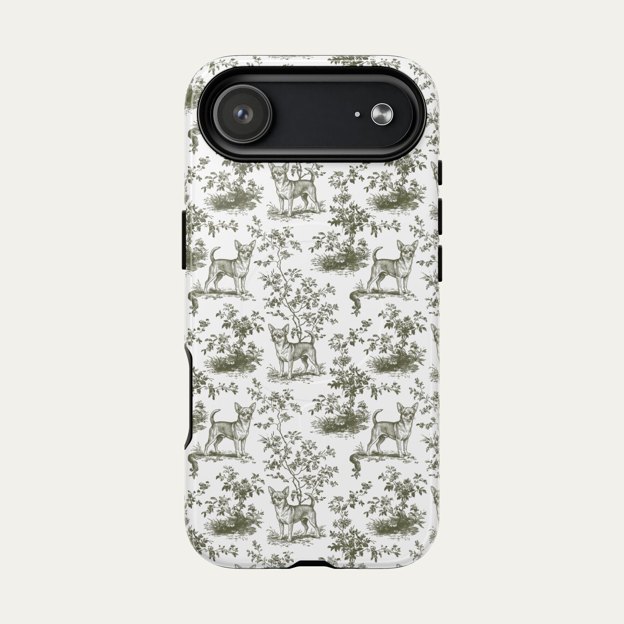 Chihuahua Shorthaired Sage Green Toile phone Case