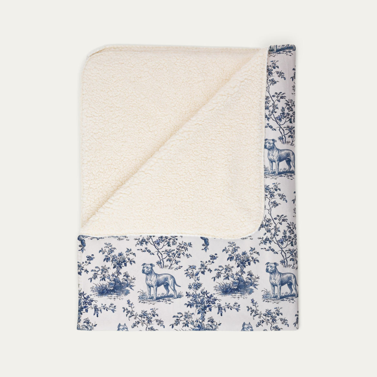 Pitbull Toile De Jouy Fleece Blanket