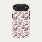Schnauzer Burgundy Toile phone Case