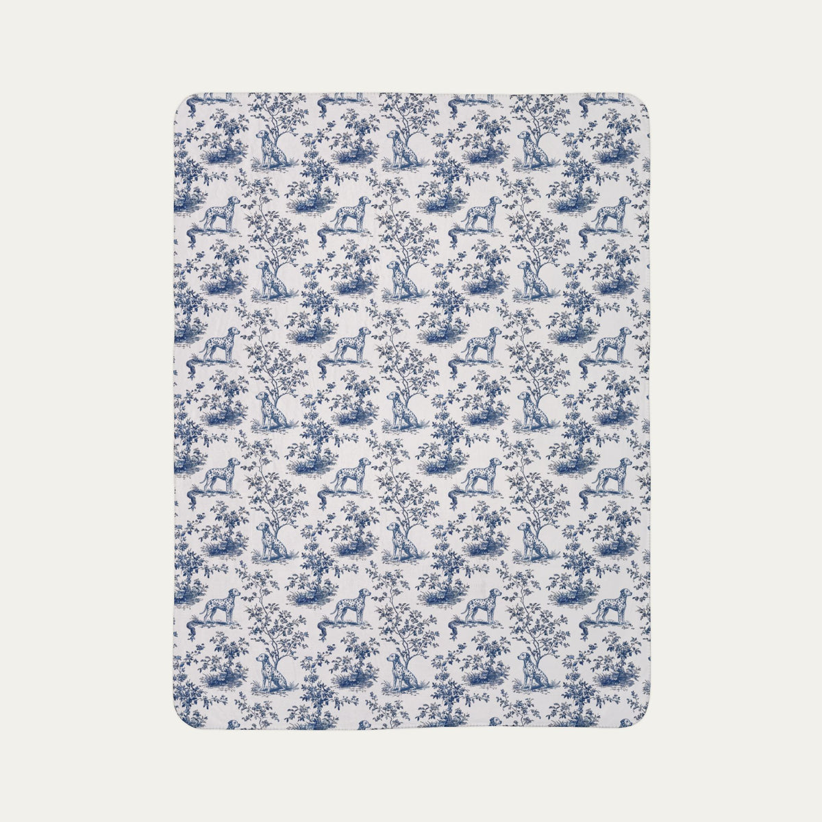 Dalmation Toile De Jouy Fleece Blanket