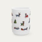 Australian Cattle Blue Christmas Mug