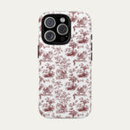 Pomeranian Burgundy Toile phone Case