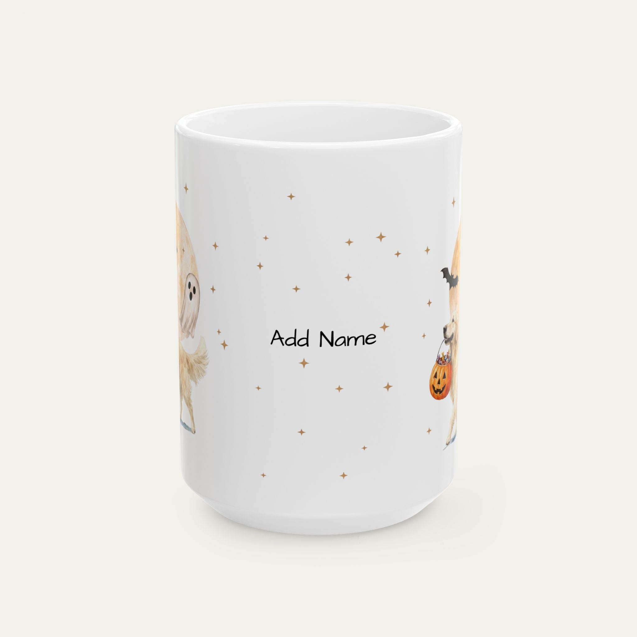 Custom Golden Retriever Cream Halloween mug