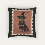 Rottweiler Halloween Woven Pillow