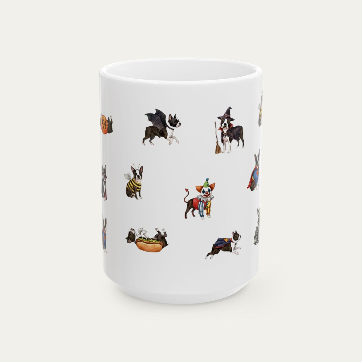 Boston Terrier Halloween mug