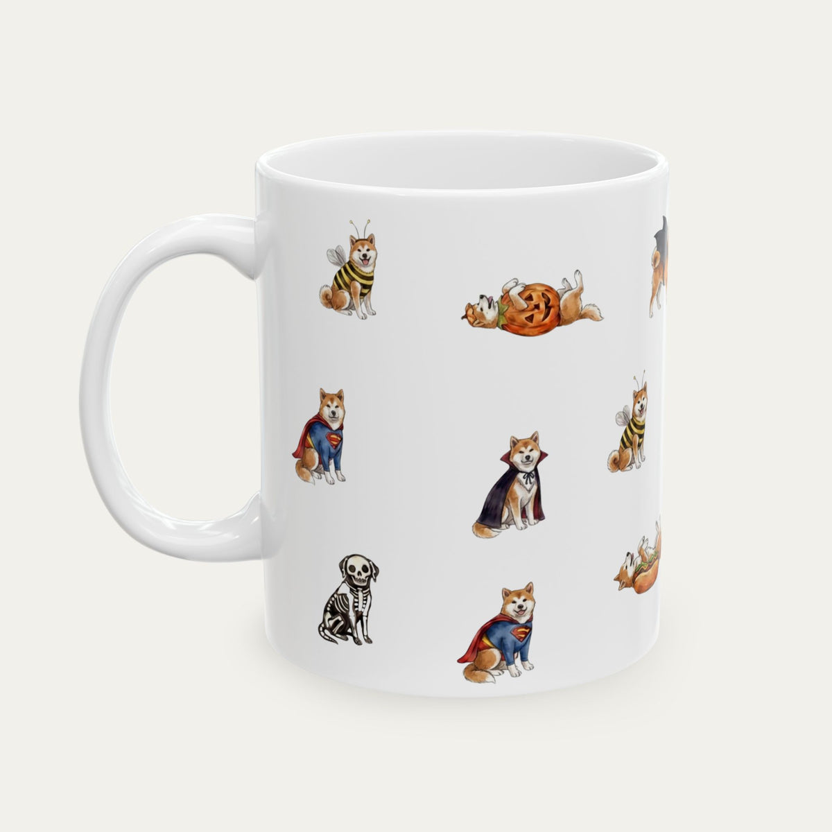 Akita Halloween mug