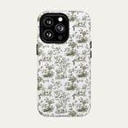 Maltese Sage Green Toile phone Case