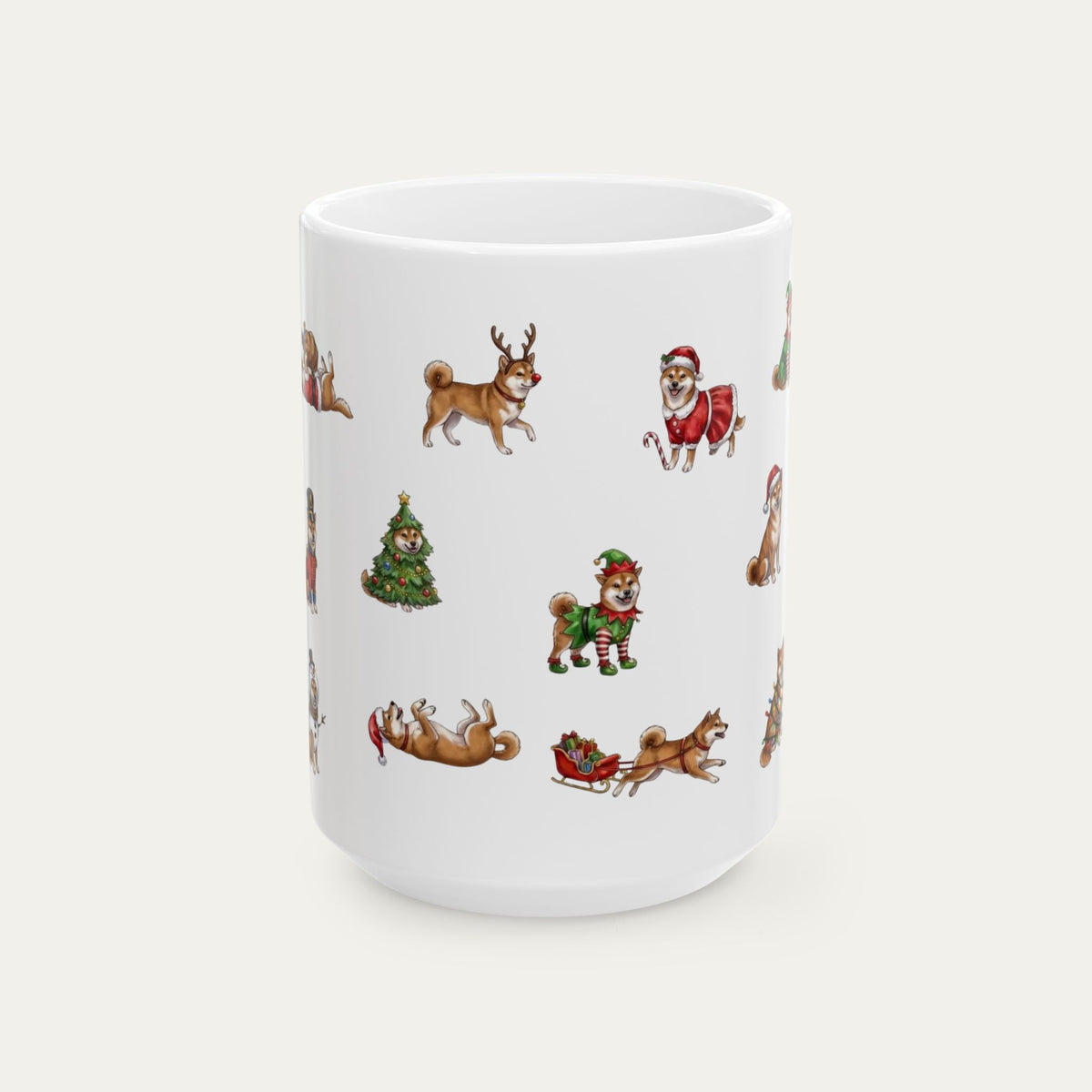 Shiba Inu Christmas Mug