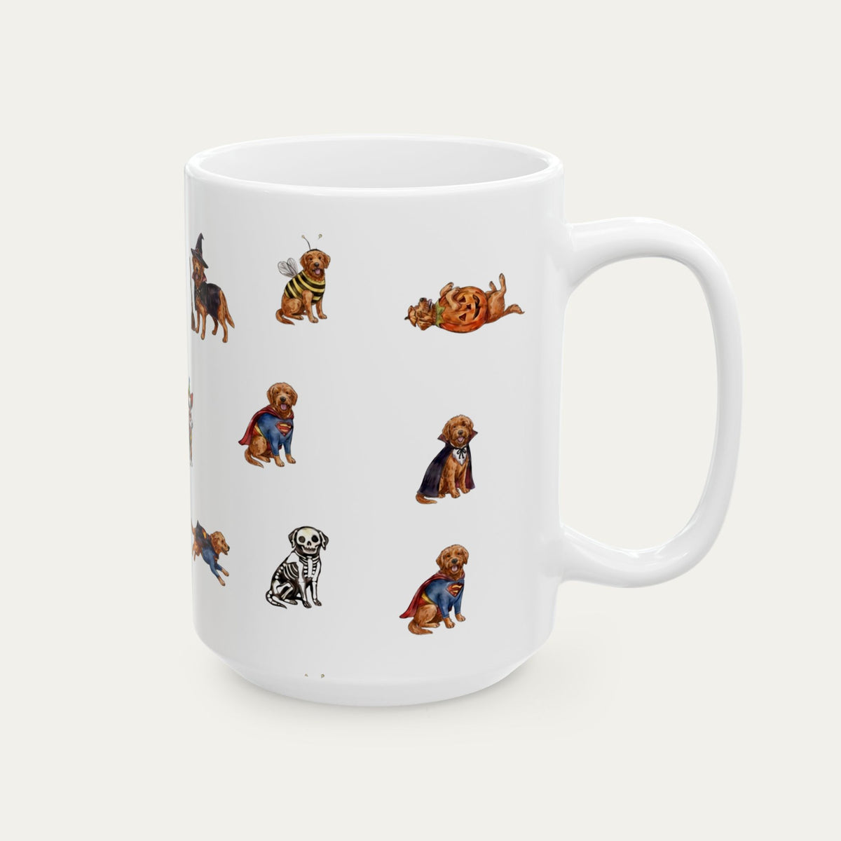 Labradoodle Red Halloween mug