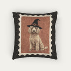 Poodle Apricot Halloween Woven Pillow
