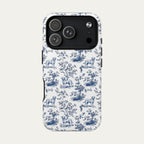 Labrador Retriever Blue Toile Phone case