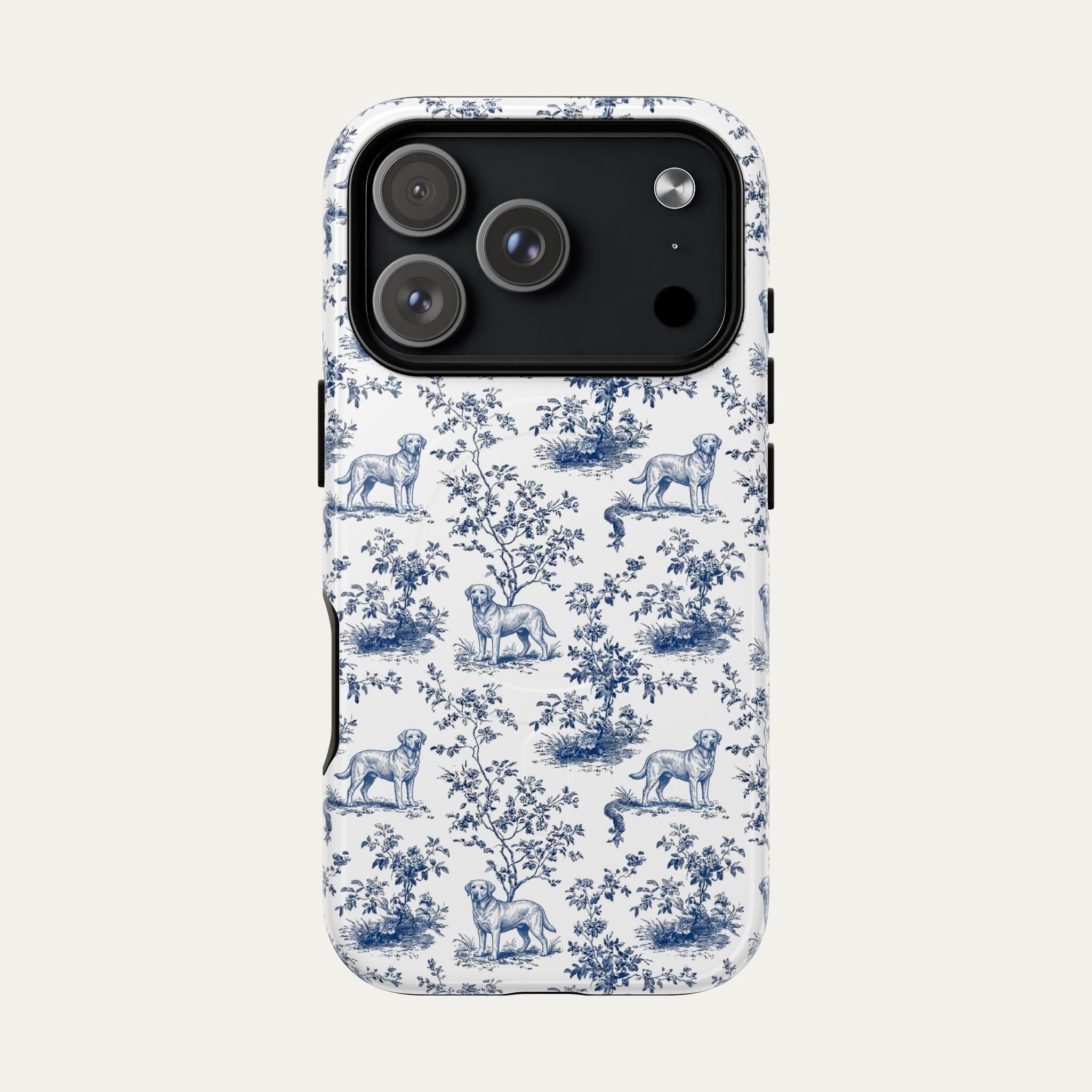 Labrador Retriever Blue Toile Phone case