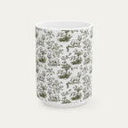 Westie Sage Green Toile Mug