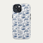 Siamese Cat Blue Toile Phone case
