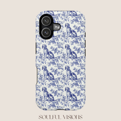 Bloodhound Toile De Jouy Magnetic Phone Case