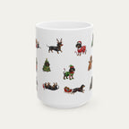 Dachshund SH Black and Tan Christmas Mug