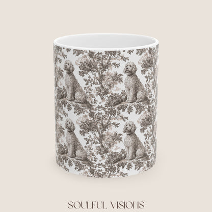 Goldendoodle Toile De Jouy Mug
