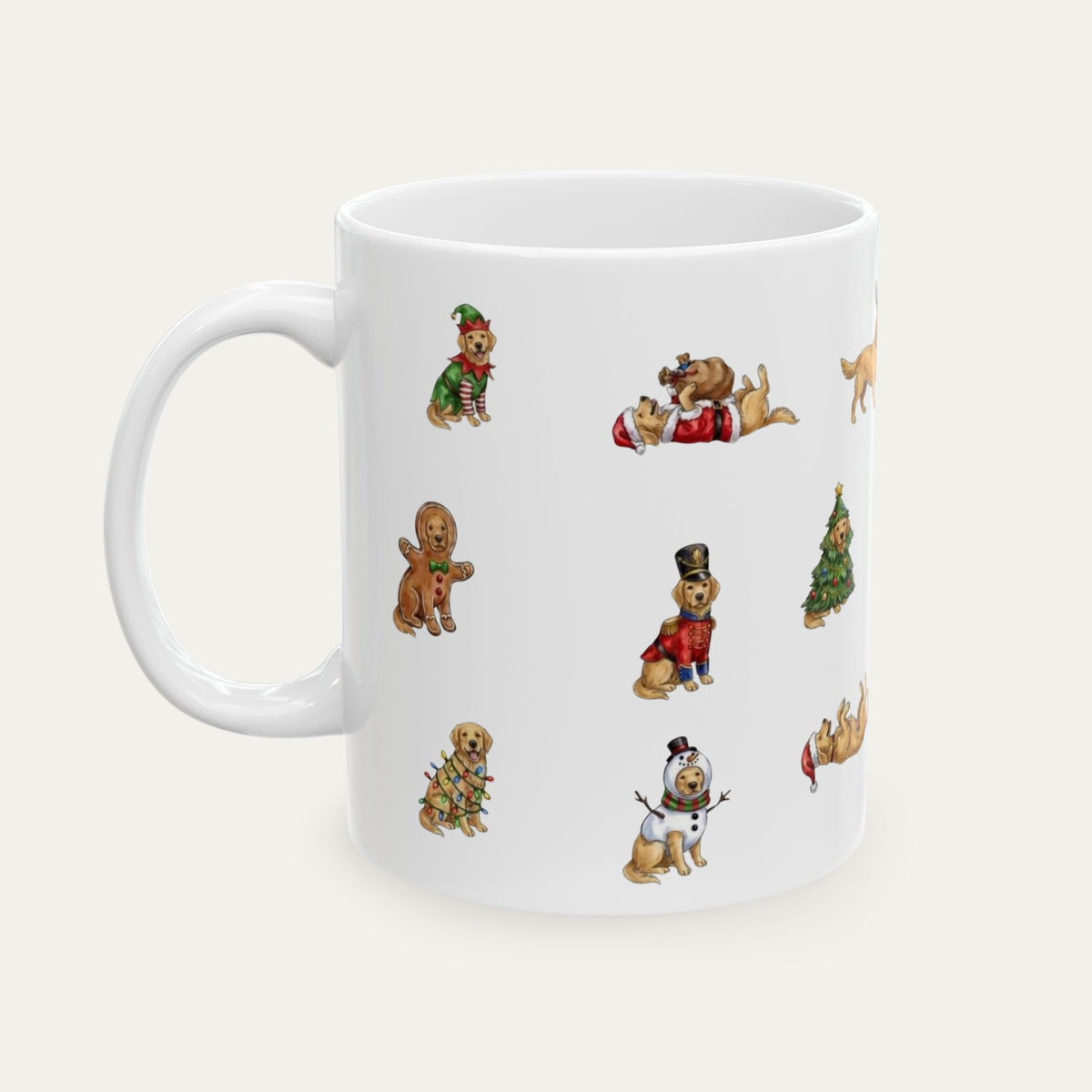 Golden Retriever Christmas Mug