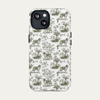 Saint Bernard Sage Green Toile phone Case