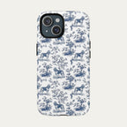 Bloodhound Blue Toile Phone case