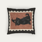 Goldendoodle black Halloween Woven Pillow