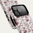 Saluki Burgundy Toile phone Case