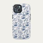 Greyhound Blue Toile Phone case