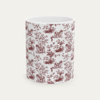 Pekingese Burgundy Toile Mug