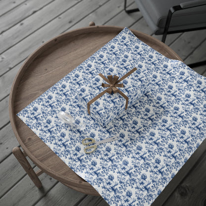 Shih Tzu French Toile De Jouy Wrapping Paper