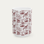 Irish Setter Burgundy Toile Mug