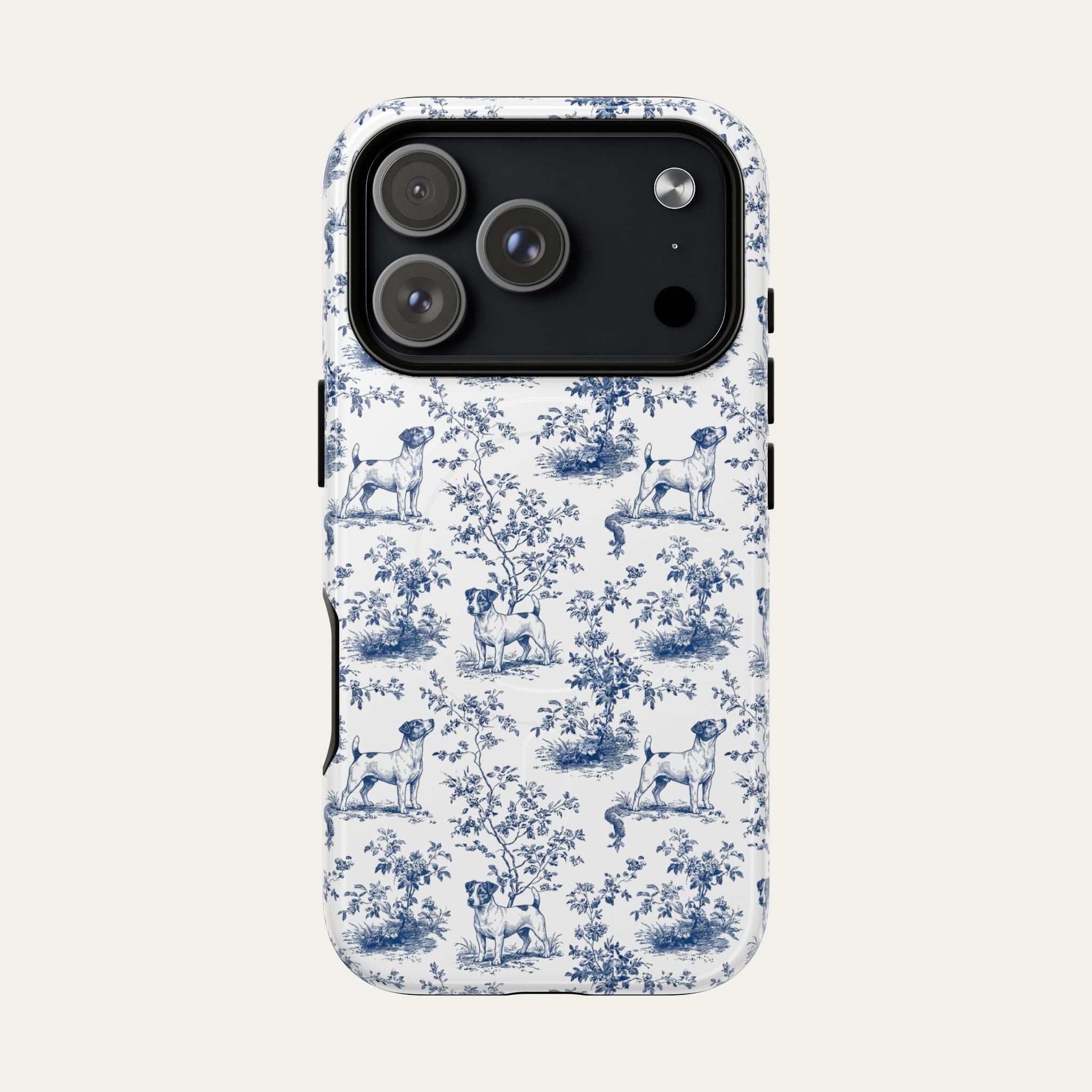 Jack Russell Terrier Blue Toile Phone case