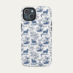 Rottweiler Blue Toile Phone case