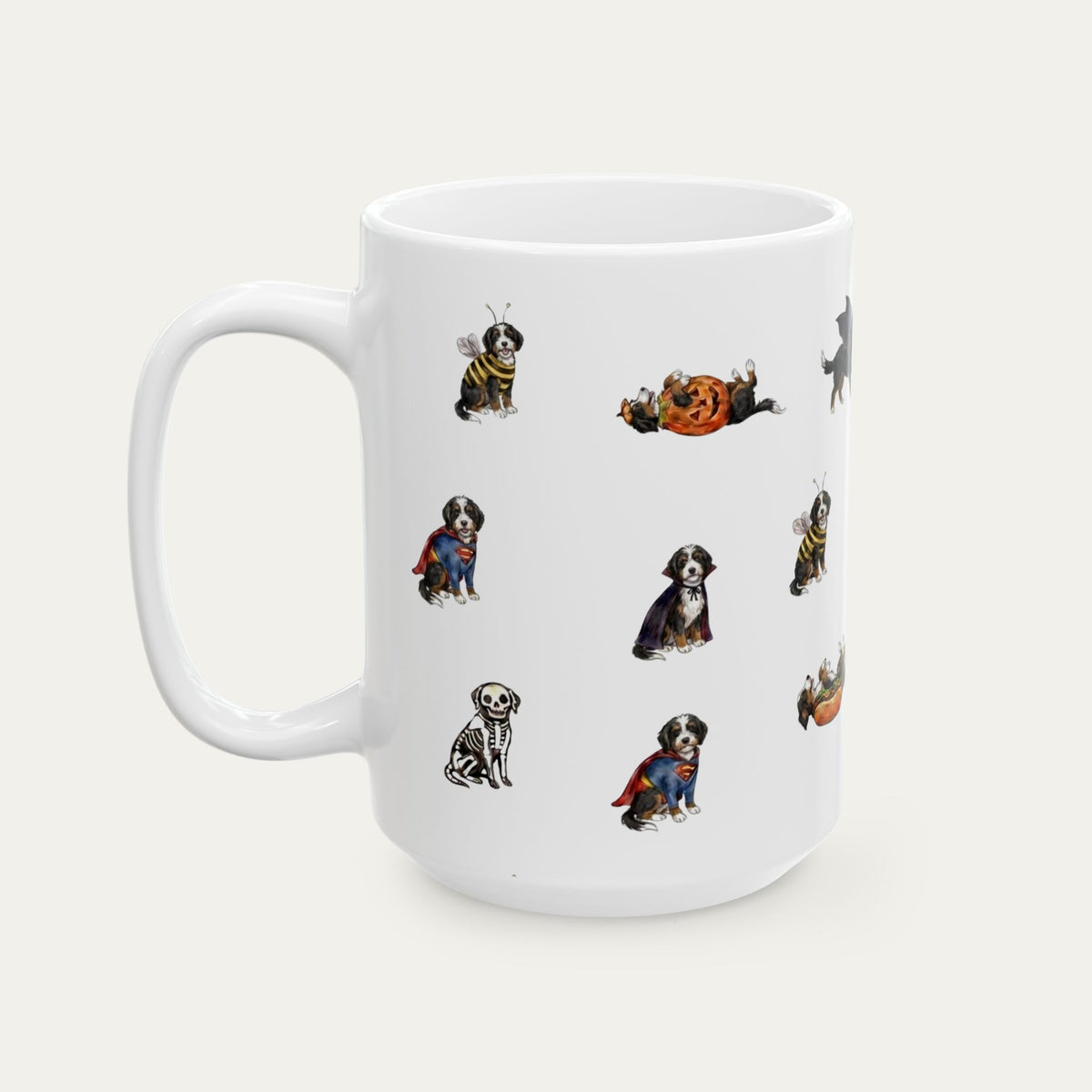 Bernedoodle Halloween mug