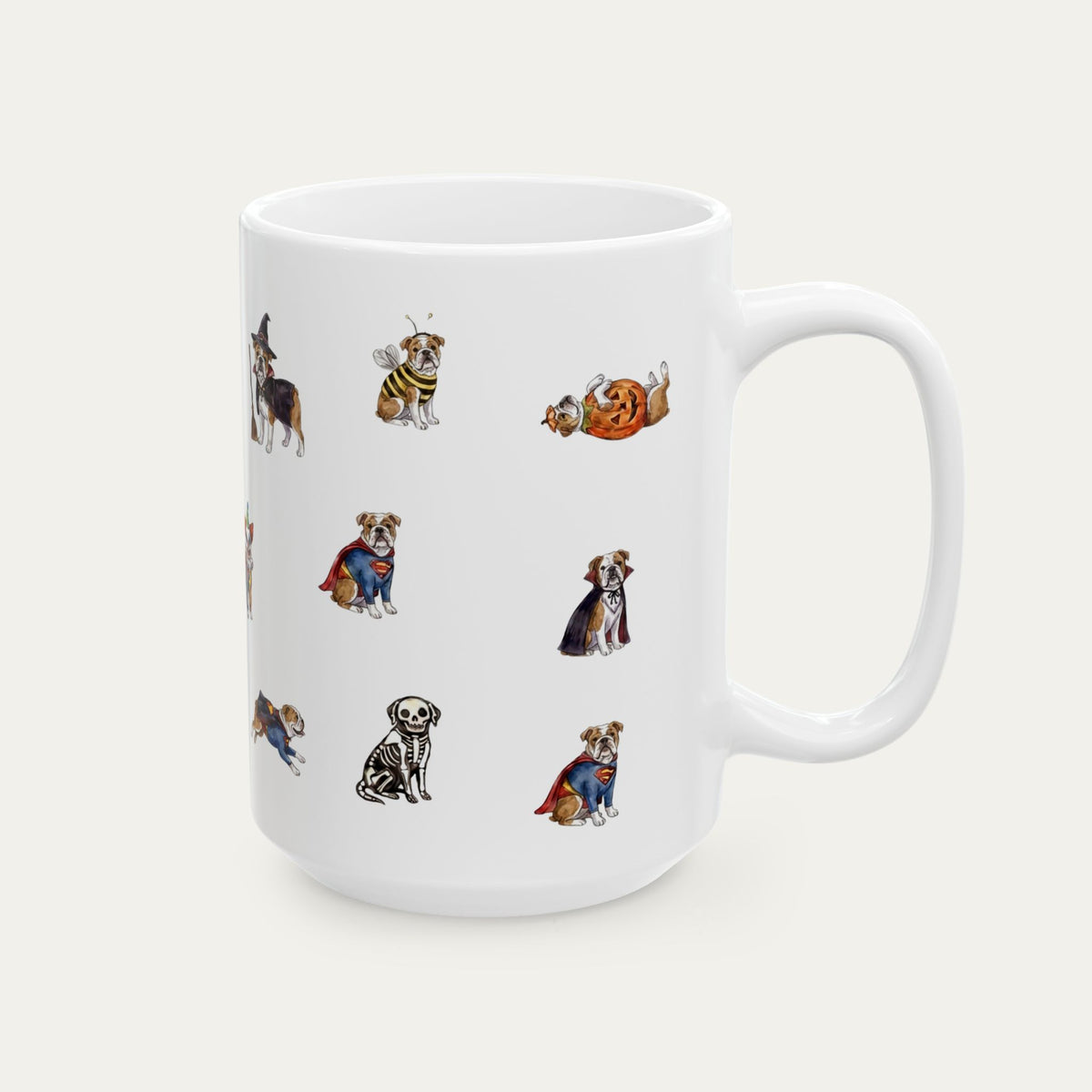 English Bulldog Halloween mug