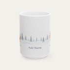 Custom Siberian Husky Red and White Christmas Santa Hat Mug