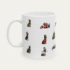 Doberman Black and Tan Christmas Mug