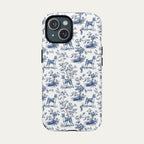 Basenji Blue Toile Phone case
