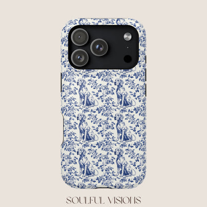 Great Dane Toile De Jouy Magnetic Phone Case