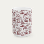 Cockapoo Burgundy Toile Mug