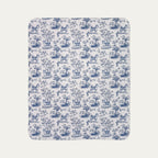 Shiba inu Toile De Jouy Fleece Blanket