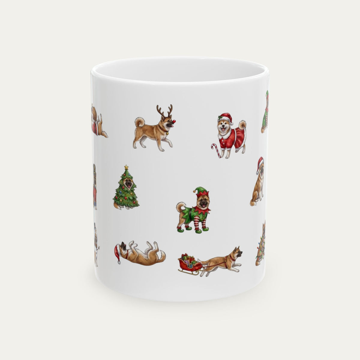 Akita Christmas Mug