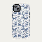 Yorkshire Terrier Blue Toile Phone case