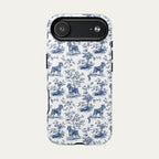 Schnauzer Blue Toile Phone case