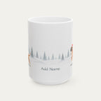 Custom Boxer Fawn and White Christmas Santa Hat Mug