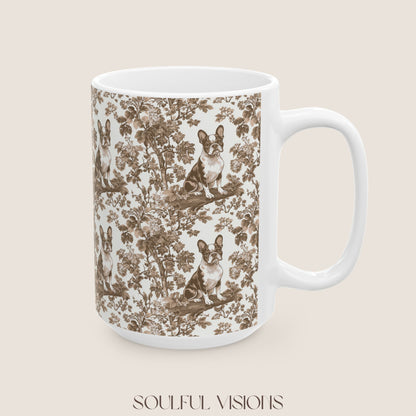 Boston Terrier Toile de Jouy Mug