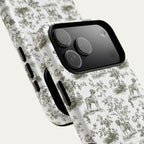 Boxer Sage Green Toile phone Case