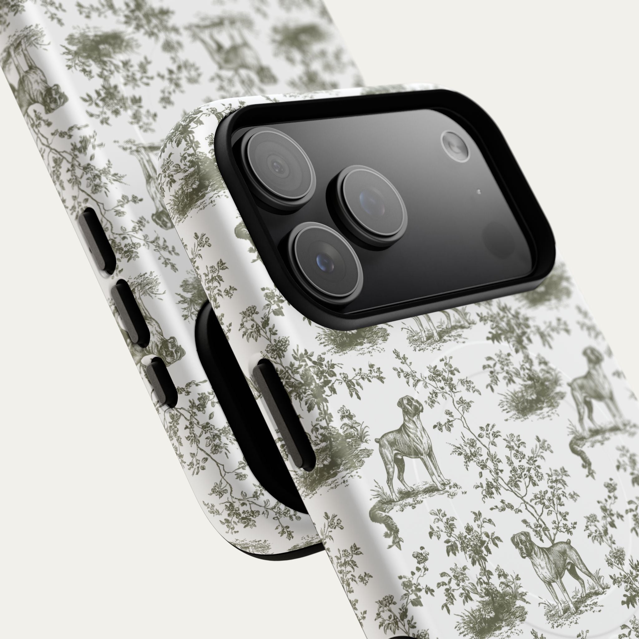 Boxer Sage Green Toile phone Case