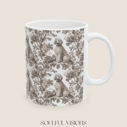Goldendoodle Toile De Jouy Mug