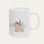 Custom Dachshund Longhaired Cream   Christmas Santa Hat Mug