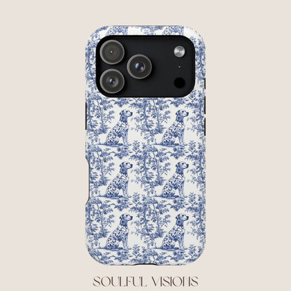 Dalmatian Toile De Jouy Magnetic Phone Case